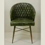 Stylish Comfortable Iron and Leather Chair - Image 2