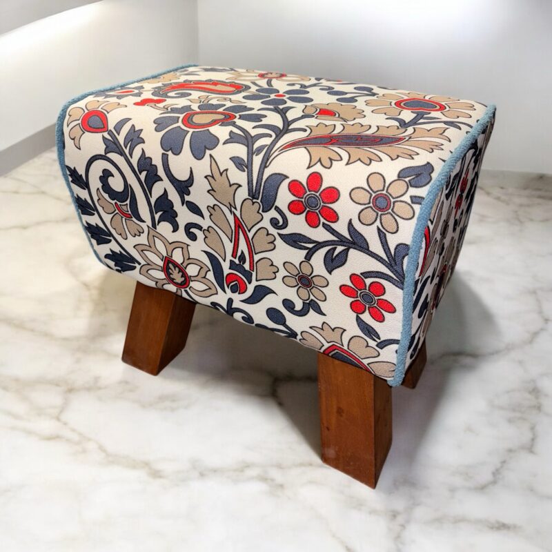 Fabric Wooden Cushioned Stools