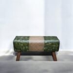 Chic Fusion: Leather and Cane Bench