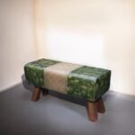 Chic Fusion: Leather and Cane Bench - Image 5