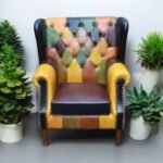 Chic Comfort: Leather Sofa in Multicolour