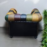 Chic Comfort Multicolour Leather Upholstered Sofa - Image 3