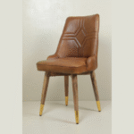 Handcrafted: Leather & Solid Wooden Dinning Chair - Image 3
