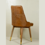 Handcrafted: Leather & Solid Wooden Dinning Chair - Image 4