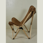 Luxury Goat Leather Butterfly Chair with Solid Wooden Stand - Image 2