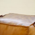 Designer Premium Leather Ottoman Pouf - Image 3