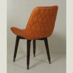 Stylish Leather Chair With Wooden Frame For Modern Interior - Image 3