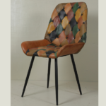 Vibrant Multicolour Leather Accent Chair with Iron Frame - Image 4