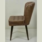 Classic Leather Accent Chair for Boutique Hotels-Front Side - Image 2